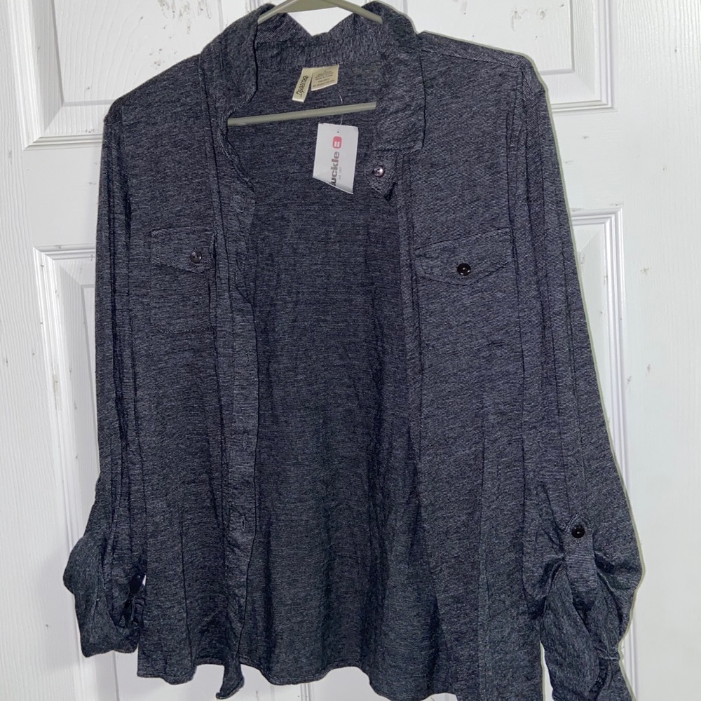 Gray button up